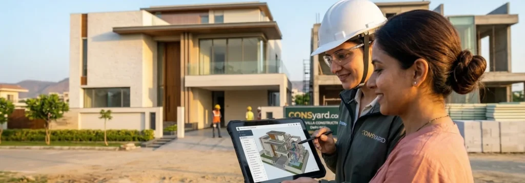 villas in Delhi-NCR construction